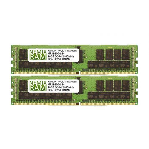  NEMIXRAM 32GB (2x16GB) DDR4-2400MHz PC4-19200 ECC RDIMM 2Rx4 1.2V Registered Memory for ServerWorkstation