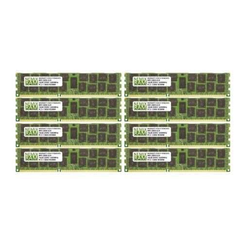  NEMIXRAM 128GB (8x16GB) DDR3-1600MHz PC3-12800 ECC RDIMM 2Rx4 1.5V Registered Memory for ServerWorkstation