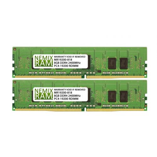  NEMIXRAM 16GB (2x8GB) DDR4-2400MHz PC4-19200 ECC RDIMM 1Rx8 1.2V Registered Memory for ServerWorkstation