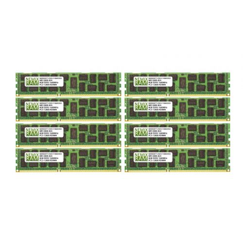  NEMIXRAM 64GB (8x8GB) DDR3-1600MHz PC3-12800 ECC RDIMM 2Rx4 1.5V Registered Memory for ServerWorkstation
