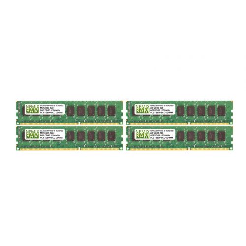  NEMIXRAM 32GB (4x8GB) DDR3-1600MHz PC3-12800 ECC UDIMM 2Rx8 1.5V Unbuffered Memory for ServerWorkstation