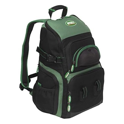  [아마존베스트]Berkley Mitchell Fishing Backpack with 4 Fishing Boxes, Rigid Sunglasses, Rod Wrap, Black/Green