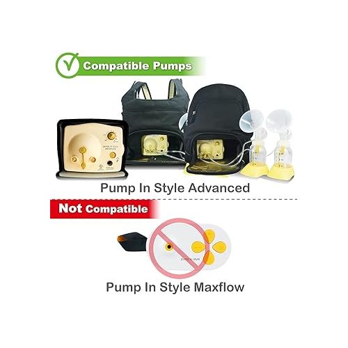  Nenesupply Pump Parts with 24mm Flanges Compatible with Medela Pump in Style Parts Accessories Breast Pump Not Original Medela Pump Parts Incl. 24mm Flange Breastshield Connector Valve Membrane Tubing