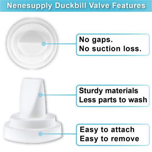  [아마존베스트]NENESUPPLY Nenesupply 6 pc Compatible Duckbill Valves for Medela Spectra S1 Spectra S2 and Medela Pump in...