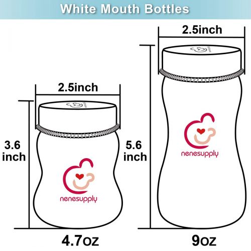  [아마존베스트]NENESUPPLY Wide Neck Breastmilk Collection Bottle Breastmilk Storage Bottle. Use with Spectra S1 Spectra S2...