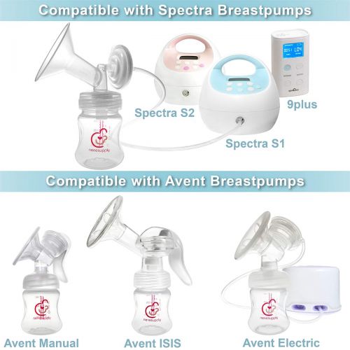 [아마존베스트]NENESUPPLY Wide Mouth Breastmilk Collection Storage Bottle Use on Spectra S1 Spectra S2 Avent Breastpump...