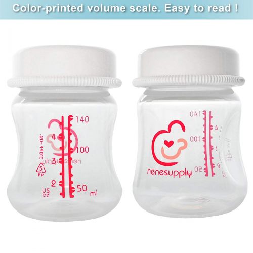  [아마존베스트]NENESUPPLY Wide Mouth Breastmilk Collection Storage Bottle Use on Spectra S1 Spectra S2 Avent Breastpump...