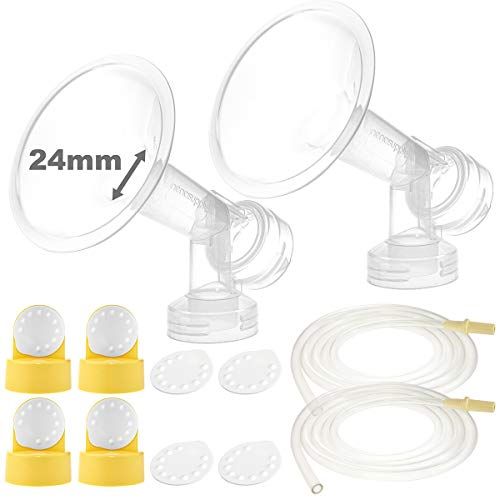  [아마존베스트]NENESUPPLY Nenesupply Compatible Pump Parts for Medela Pump in Style Breastpump 24mm Breastshield Valve...