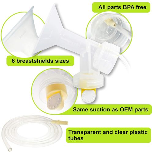  [아마존베스트]NENESUPPLY Nenesupply Compatible Pump Parts for Medela Pump in Style Breastpump 24mm Breastshield Valve...