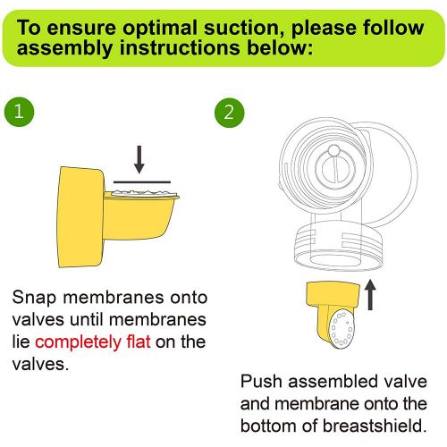  [아마존베스트]NENESUPPLY Nenesupply Compatible Membranes and Valves for Medela Breastpumps. Use on Medela Pump in Style...