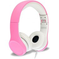 NENOS Children Kids Childrens Volume Limited Headphones for Kids Foldable (Pink)