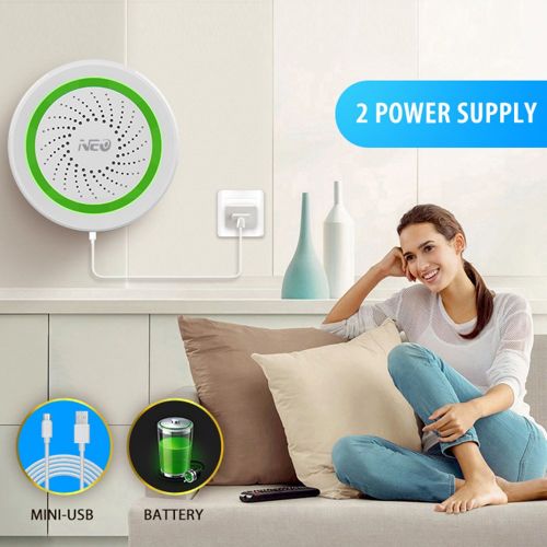  [아마존베스트]NEO Z-Wave Plus Siren Alarm with Strobe alerts, Battery-Powered, Works with SmartThings