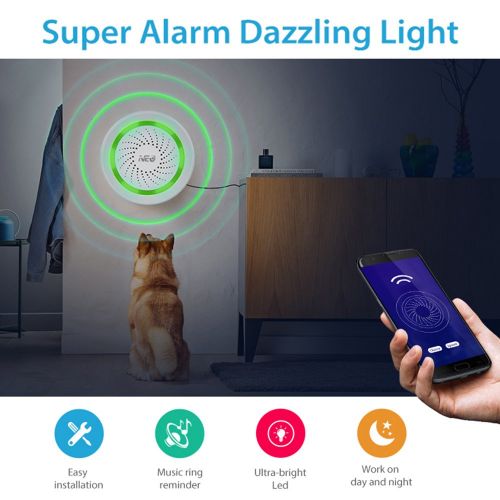  [아마존베스트]NEO Z-Wave Plus Siren Alarm with Strobe alerts, Battery-Powered, Works with SmartThings