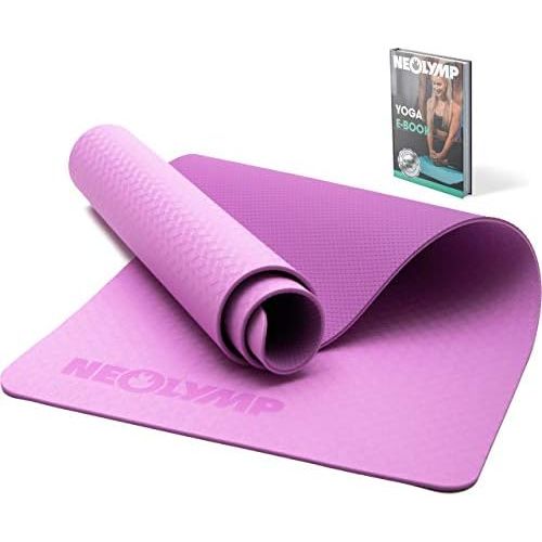  [아마존베스트]NEOLYMP Premium yoga mat / sports mat for professional sports area and e-book with over 100 exercises, gym mat, fitness mat, training mat, Pilates mat, soft floor mat.