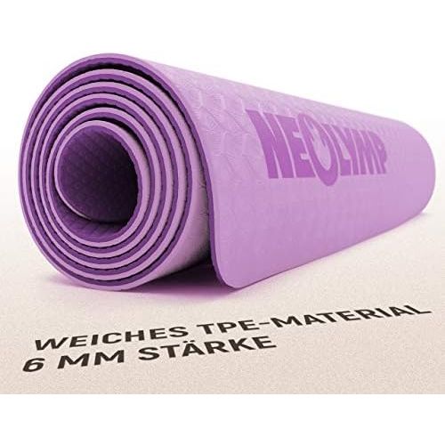  [아마존베스트]NEOLYMP Premium yoga mat / sports mat for professional sports area and e-book with over 100 exercises, gym mat, fitness mat, training mat, Pilates mat, soft floor mat.