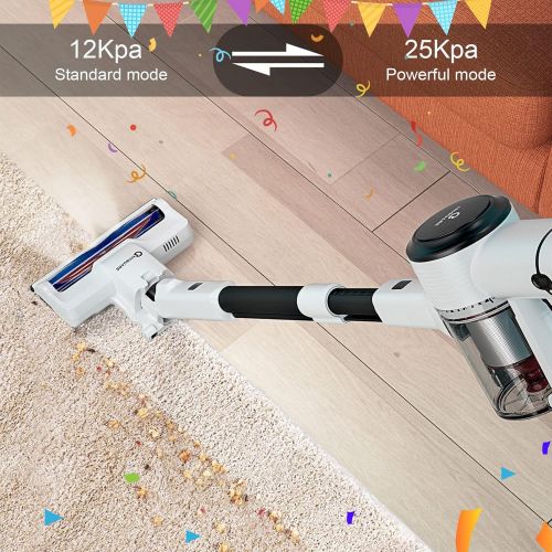  NEQUARE Cordless Vacuum Cleaner, Stick Vacuum Cleaner with 280W 25Kpa Powerful Suction 40min Runtime, 2200mAh Battery 4 in 1 Lightweight Handheld Vacuum for Car Pet Hair Carpet Har