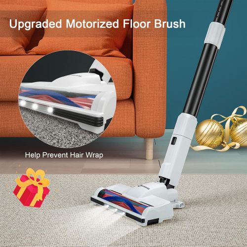  NEQUARE Cordless Vacuum Cleaner, Stick Vacuum Cleaner with 280W 25Kpa Powerful Suction 40min Runtime, 2200mAh Battery 4 in 1 Lightweight Handheld Vacuum for Car Pet Hair Carpet Har