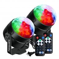 NEQUARE [2018 Latest Models-6 light bulbs] Nequare Party Lights Disco Ball Strobe Light Disco Lights 20 Colors Sound Activated Stage Light with Remote Control for Festival Bar Club Party W