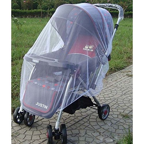  NESHE Baby Mosquito Net for Stroller , Infant Carrier , Carseat , Cradle , Bassinet , Playard and Crib - Universal Size Umbrella and Jogging Stroller Bug Net (White)