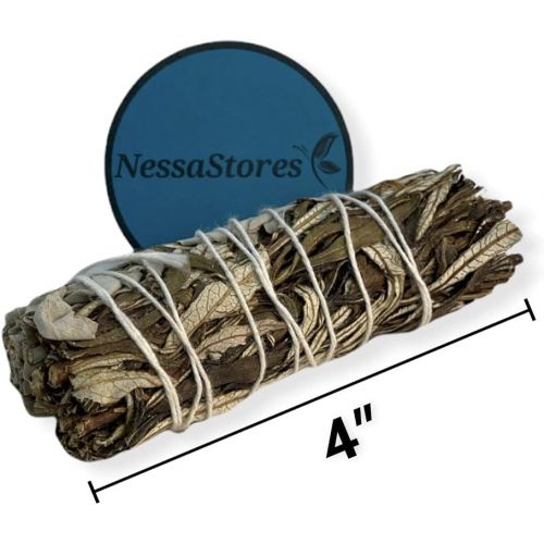  인센스스틱 NESSASTORES - White Sage + Yerba Santa Smudge Stick Incense 4 Bundle #JC-152 (16 pcs)