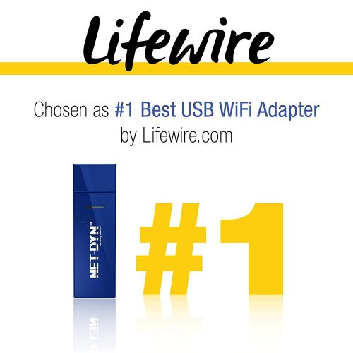  NET-DYN USB Wireless WiFi Adapter,AC1200 Dual Band, 5GHz and 2.4GHZ (867Mbps/300Mbps), Super Strength So You Can Say Bye to Buffering, for PC or Mac, for Desktop or Laptop