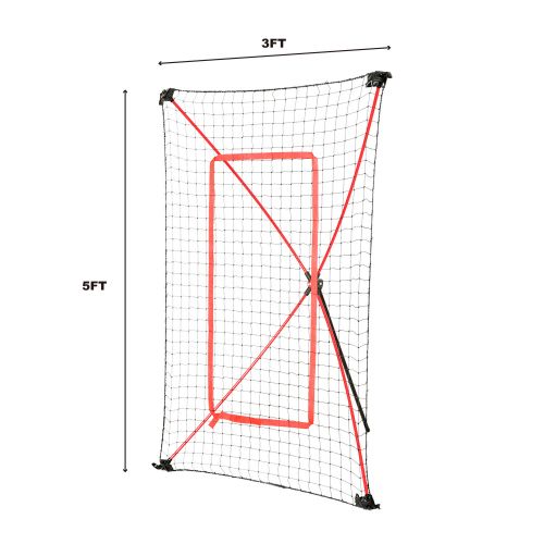  Net Playz NET PLAYZ PitchBack Portable Baseball Rebound Net, 5FT x 3FT, Quick Set Up, Lightweight, Multi Angle Adjustment, Baseball Training Net, Baseball Trainer Suitable Throwing, Pitching