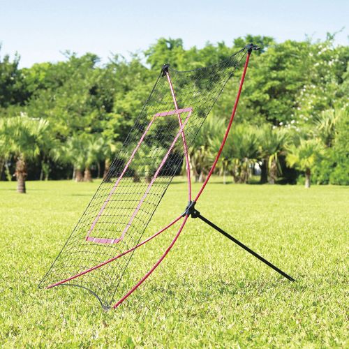  Net Playz NET PLAYZ PitchBack Portable Baseball Rebound Net, 5FT x 3FT, Quick Set Up, Lightweight, Multi Angle Adjustment, Baseball Training Net, Baseball Trainer Suitable Throwing, Pitching