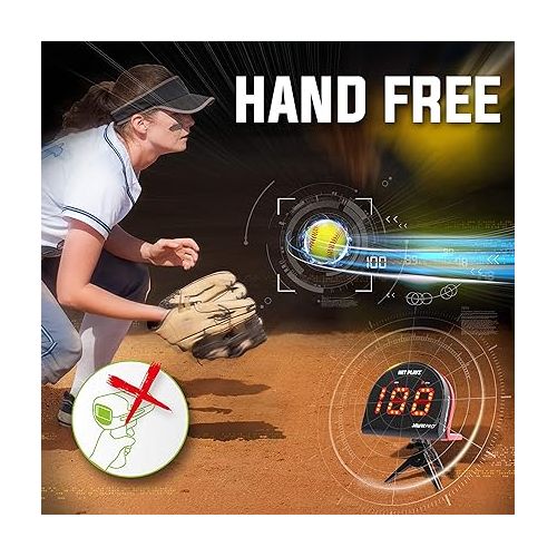  NetPlayz Softball Radars, Speed Sensors Training Equipment (Hands-Free Radar Guns, Pitching Speed Guns | Softball Gifts, High-Tech Gadget & Gear for Softball Players