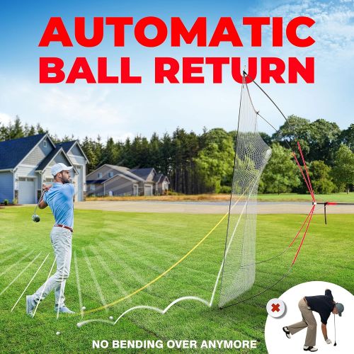  NET PLAYZ Golf Practice Net Hitting Netting for Backyard Portable Driving Range Golf Cage Indoor Golf Net 10 X 10
