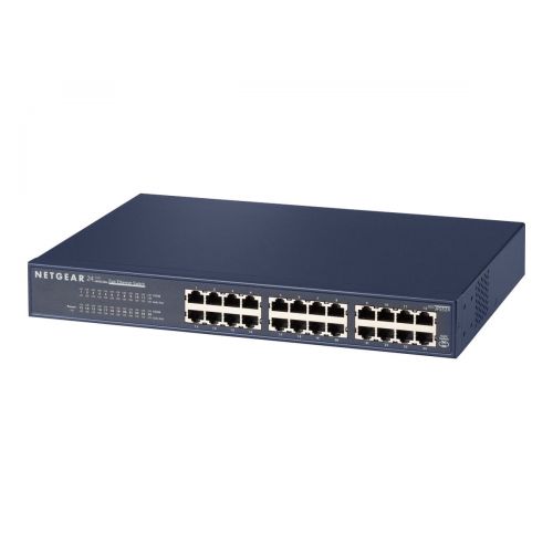  NETGEAR ProSAFE 24-Port 10100 Fast Ethernet Switch JFS524v2 - switch - 24 ports - unmanaged - rack-mountable