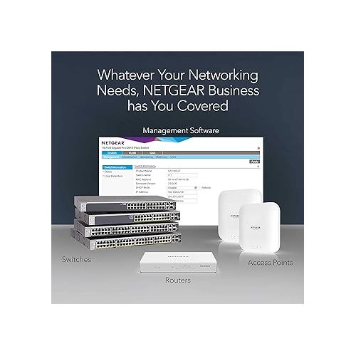  NETGEAR 8-Port Gigabit Ethernet Plus Switch (GS108Ev3) - Desktop, and ProSAFE Limited Lifetime Protection