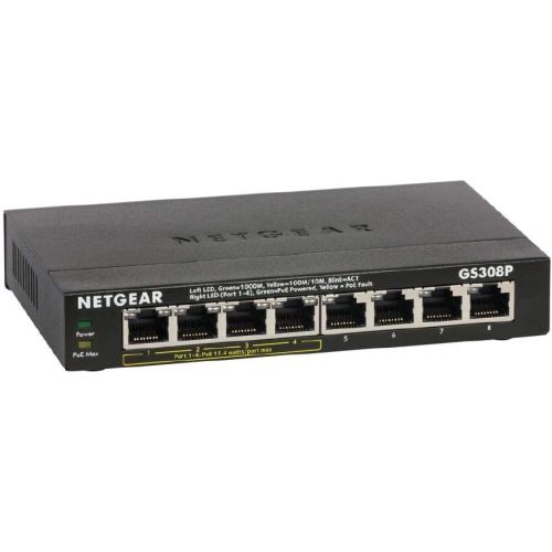  [아마존 핫딜]  [아마존핫딜]NETGEAR 8-Port Gigabit Ethernet Unmanaged Switch, 4xPoE (GS308P)