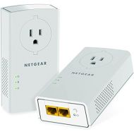 [아마존핫딜][아마존 핫딜] NETGEAR Powerline Adapter 2000 Mbps (2) Gigabit Ethernet Ports with Passthrough + Extra Outlet (PLP2000)