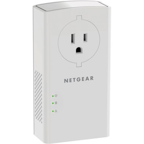  [아마존핫딜][아마존 핫딜] NETGEAR Powerline Adapter 2000 Mbps (2) Gigabit Ethernet Ports with Passthrough + Extra Outlet (PLP2000)