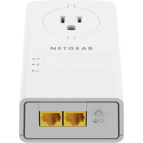  [아마존핫딜][아마존 핫딜] NETGEAR Powerline Adapter 2000 Mbps (2) Gigabit Ethernet Ports with Passthrough + Extra Outlet (PLP2000)