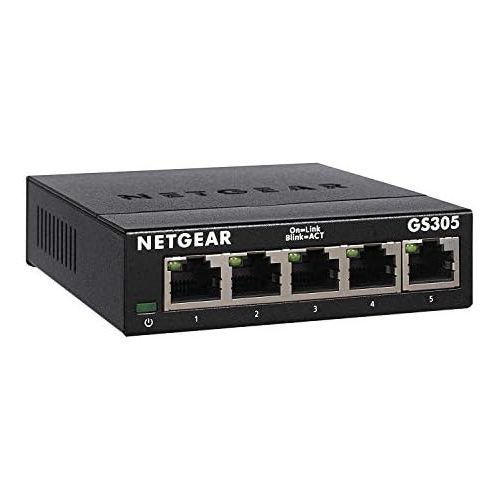  [아마존베스트]NETGEAR 5-Port Gigabit Ethernet Unmanaged Switch (GS305) - Desktop, Sturdy Metal Fanless Housing