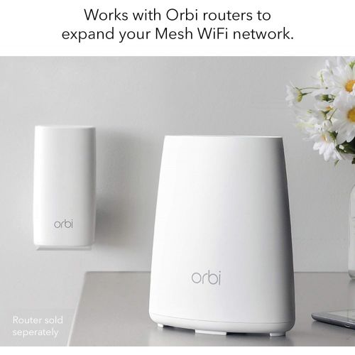  NETGEAR Orbi Wall-Plug Whole Home Mesh WiFi Satellite Extender - works with your Orbi router to add 1,500 sq. feet of coverage at speeds up to 2.2 Gbps, AC2200 (RBW30)