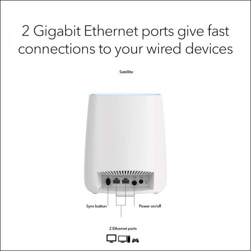  NETGEAR Orbi Mesh WiFi Add-on Satellite - Works with Your Orbi Router, add up to 2,000 sq. ft, speeds up to 2.2Gbps (RBS20) (RBS20-100NAS)