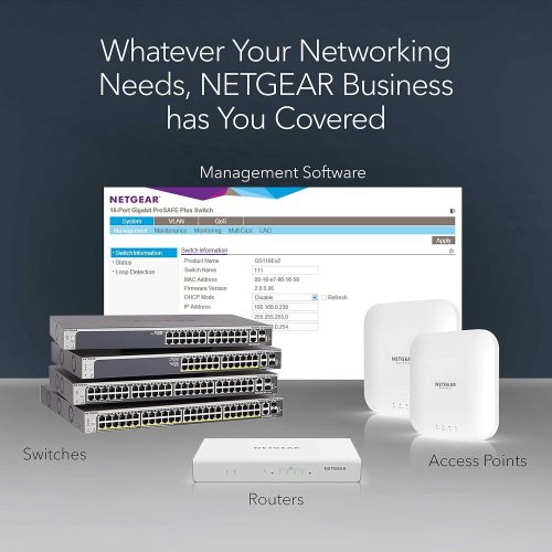  NETGEAR 8-Port Gigabit Ethernet Plus Switch (GS108Ev3) - Desktop, and ProSAFE Limited Lifetime Protection