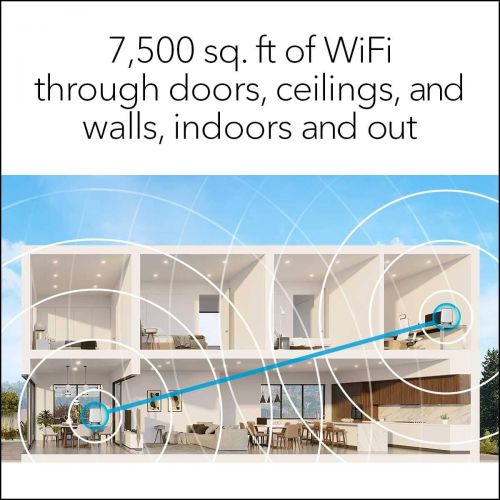  [아마존베스트]NETGEAR Orbi Whole Home Tri-Band Mesh WiFi 6 System (RBK853)  Router with 2 Satellite Extenders | Coverage up to 7,500 sq. ft. and 60+ Devices | 11AX Mesh AX6000 WiFi (Up to 6Gbps