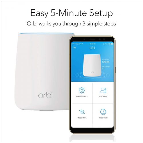  [아마존베스트]NETGEAR Orbi Tri-band Whole Home Mesh WiFi System with 2.2Gbps speed (RBK23) Router & Extender replacement covers up to 6,000 sq. ft., 3-pack includes 1 router & 2 satellites