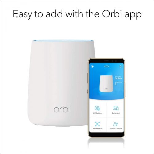  [아마존베스트]NETGEAR Orbi Mesh WiFi Add-on Satellite - Works with Your Orbi Router, add up to 2,000 sq. ft, speeds up to 2.2Gbps (RBS20) (RBS20-100NAS)