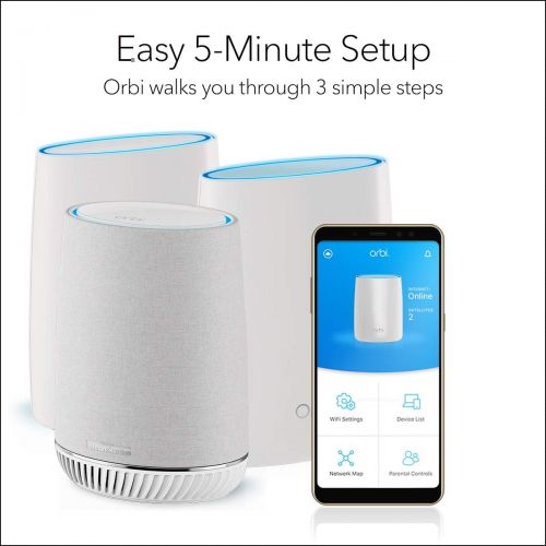  [아마존베스트]Orbi Mesh WiFi System with Satellite and Orbi Voice Smart Speaker by NETGEAR