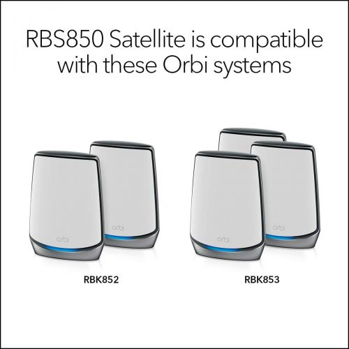  [아마존베스트]NETGEAR Orbi Ultra-Performance Tri-Band WiFi 6 Add-on Satellite (RBS850)  Works with Your Orbi WiFi 6 Router, add up to 2,500 sq. ft, speeds up to 6Gbps | 11AX Mesh AX6000 WiFi