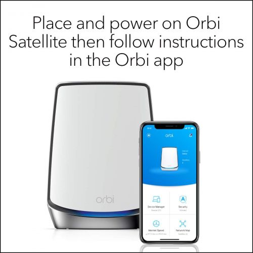  [아마존베스트]NETGEAR Orbi Ultra-Performance Tri-Band WiFi 6 Add-on Satellite (RBS850)  Works with Your Orbi WiFi 6 Router, add up to 2,500 sq. ft, speeds up to 6Gbps | 11AX Mesh AX6000 WiFi