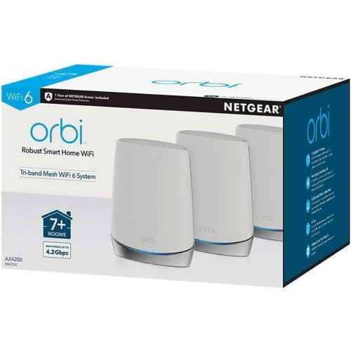  [아마존베스트]NETGEAR Orbi RBK753 High-Performance Whole Home Mesh WiFi System 3-Pack Includes 1 Router & 2 Satellites White