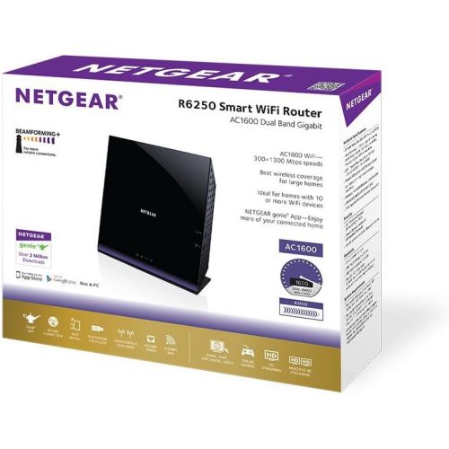  NETGEAR AC1600 Dual Band Wi-Fi Gigabit Router (R6250)