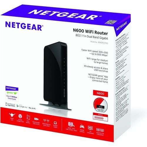  NETGEAR Netgear N600 Wireless Router - Dual Band Gigabit (WNDR3700)