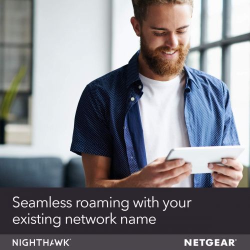  NETGEAR AC1900 Mesh WiFi Extender, Seamless Roaming, One WiFi Name, Works with Any WiFi Router. Create Your own Mesh WiFi System (EX7000)