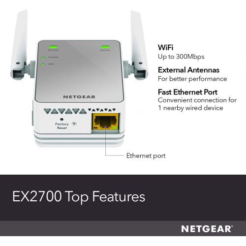  NETGEAR N300 WiFi Range Extender (EX2700)